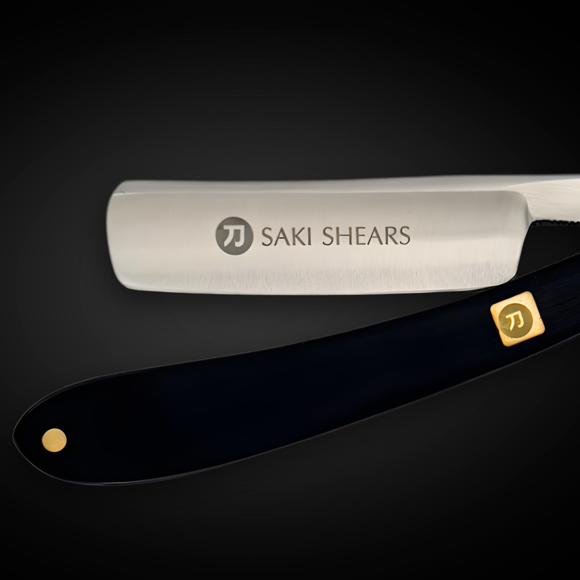 Saki Shears Professional Straight Razor for Men - Barber Shaving Razor - Wood Handle (Enjin)