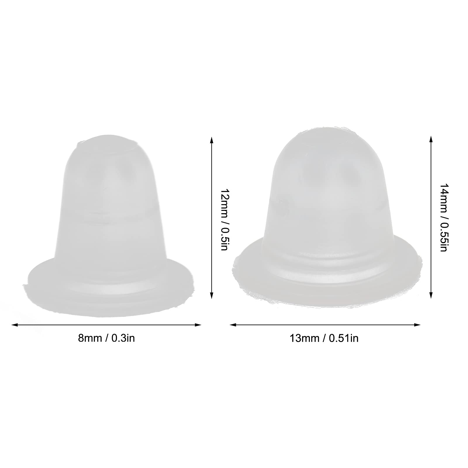 Ink Cups 100pcs Disposable Silicone Permanent Makeup Pigment Clear Holder Container Accessory Microblading Pigment Cups(S)