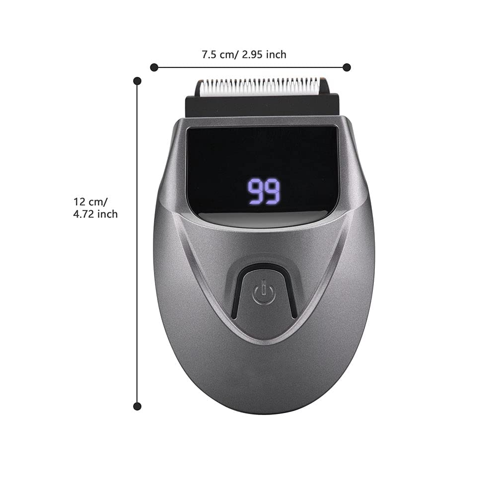 SUYOOULIN Self-Haircut Hair Clippers, Shortcut Grooming Haircut Kit, Waterproof Rechargeable Cordless Electric Hair Trimmer Men Head Clippers, 2 Cutting Heads, 4-in-1 Limit Comb (Grey)