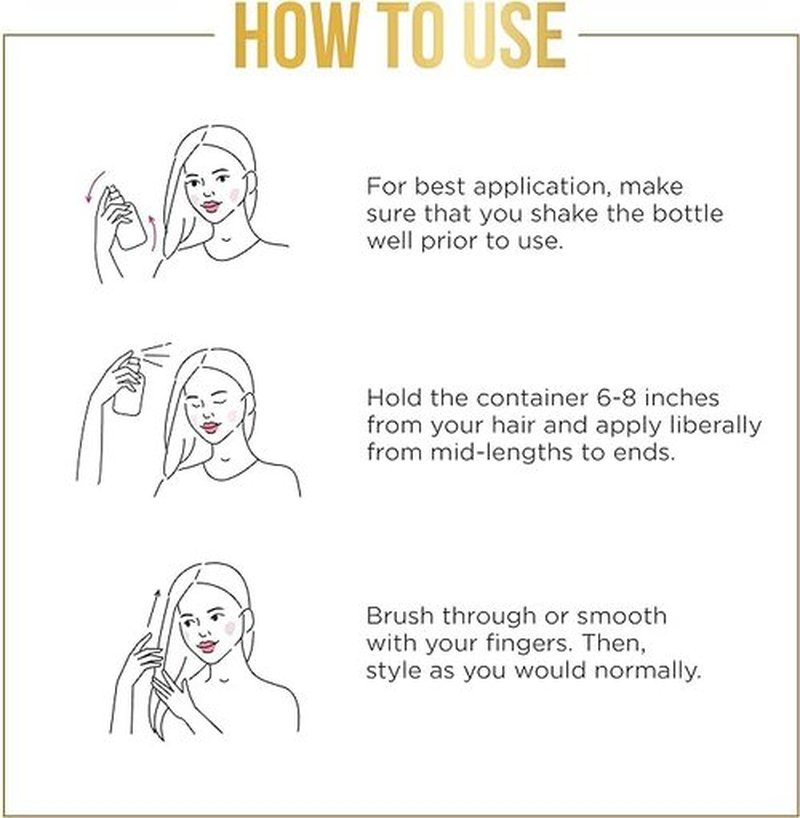 Pantene Dry Conditioner Mist Spray for Hair, 3.9oz, Blue - Instant Hydration and Frizz Control with Vitamin B5, Safe for Color Treated Hair, Pro-V Refresh