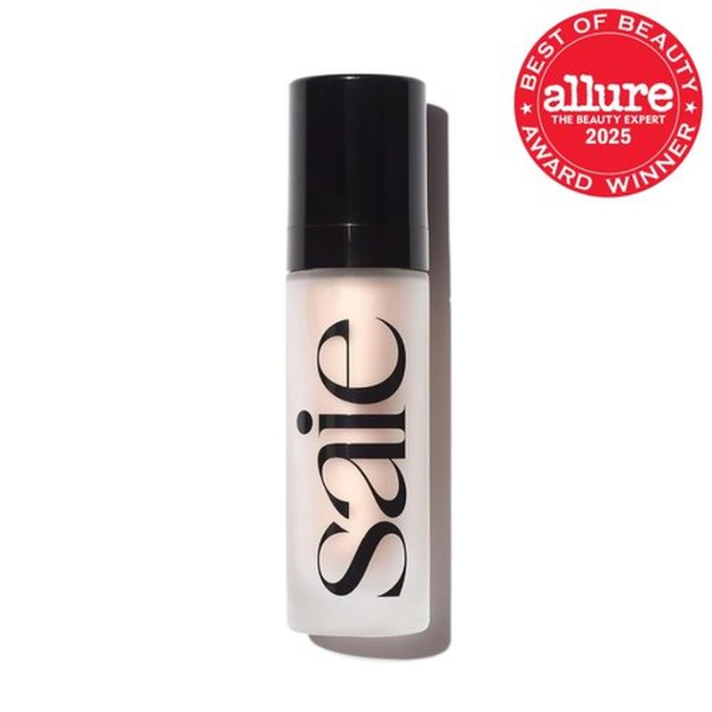 Saie Glowy Super Gel - Illuminating Makeup Primer & Serum with Vitamin C - Starglow (1 oz)