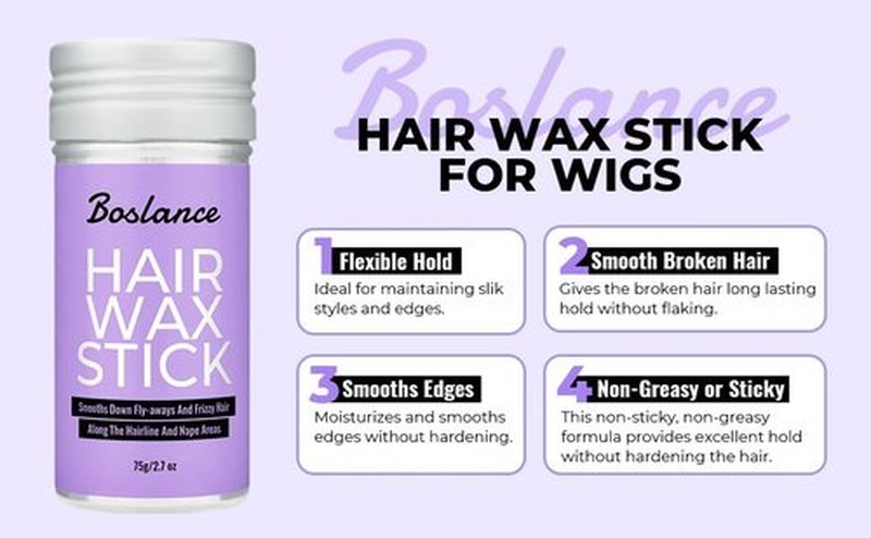 Boslance Hair Wax Stick - Strong Hold Styling Wax, Matte Finish Slick Back Stick, Easy Application - Styling Wax for All Hair Types，Natural Ingredients，Long-Lasting Styling，Travel Wax Stick For Hair.
