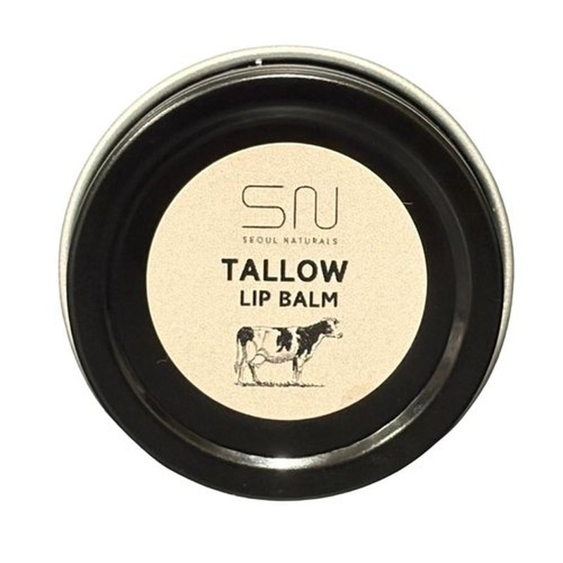 Seoul Naturals Tallow Lip Balm - Vanilla Flavor | Nourishing Moisture in 0.5 Oz Tin