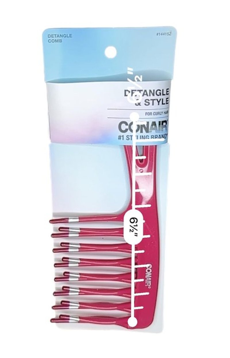 Conair Styling Essentials Detangle Comb - Effortless Styling & Hair Care | Pack of 3