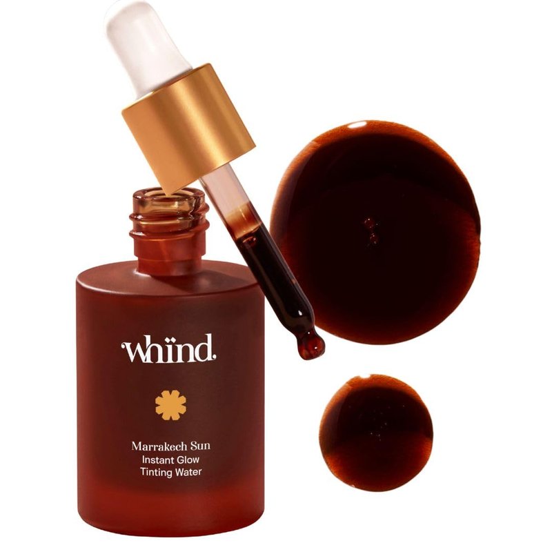 WHIND Marrakech Sun Instant Glow Face Tanner - Lightweight, Streak-Free Bronzing Drops - 1oz / 30ml