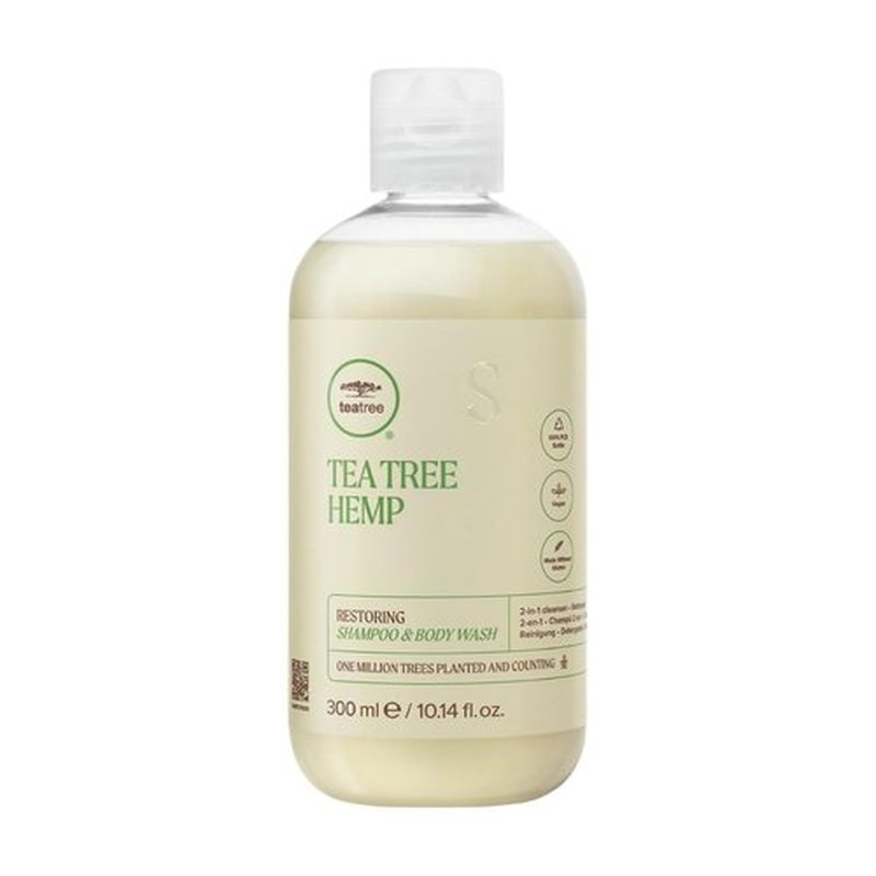 Skiennix Tea Tree Hemp Restoring Shampoo & Body Wash - 2-in-1 Cleanser for All Hair Types