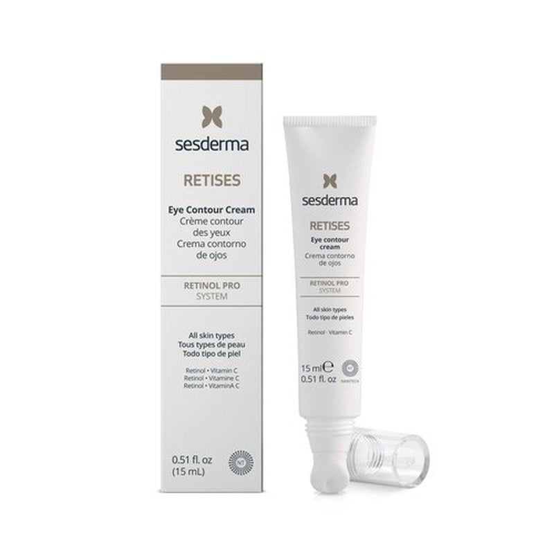 Sesderma RETISES Eye Contour Cream - Anti-Aging Formula with Retinol & Vitamin C | Reduces Wrinkles, Puffiness & Dark Circles | 0.5 fl. oz.
