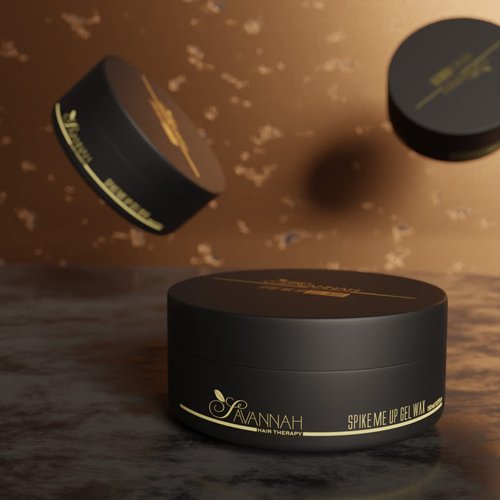 Savannah Hair Therapy Spike Me Up Gel Wax - 5.07oz Unisex Styling for Curly, Wavy & Straight Hair | Water-Based, Non-Flaky, Medium/Strong Hold