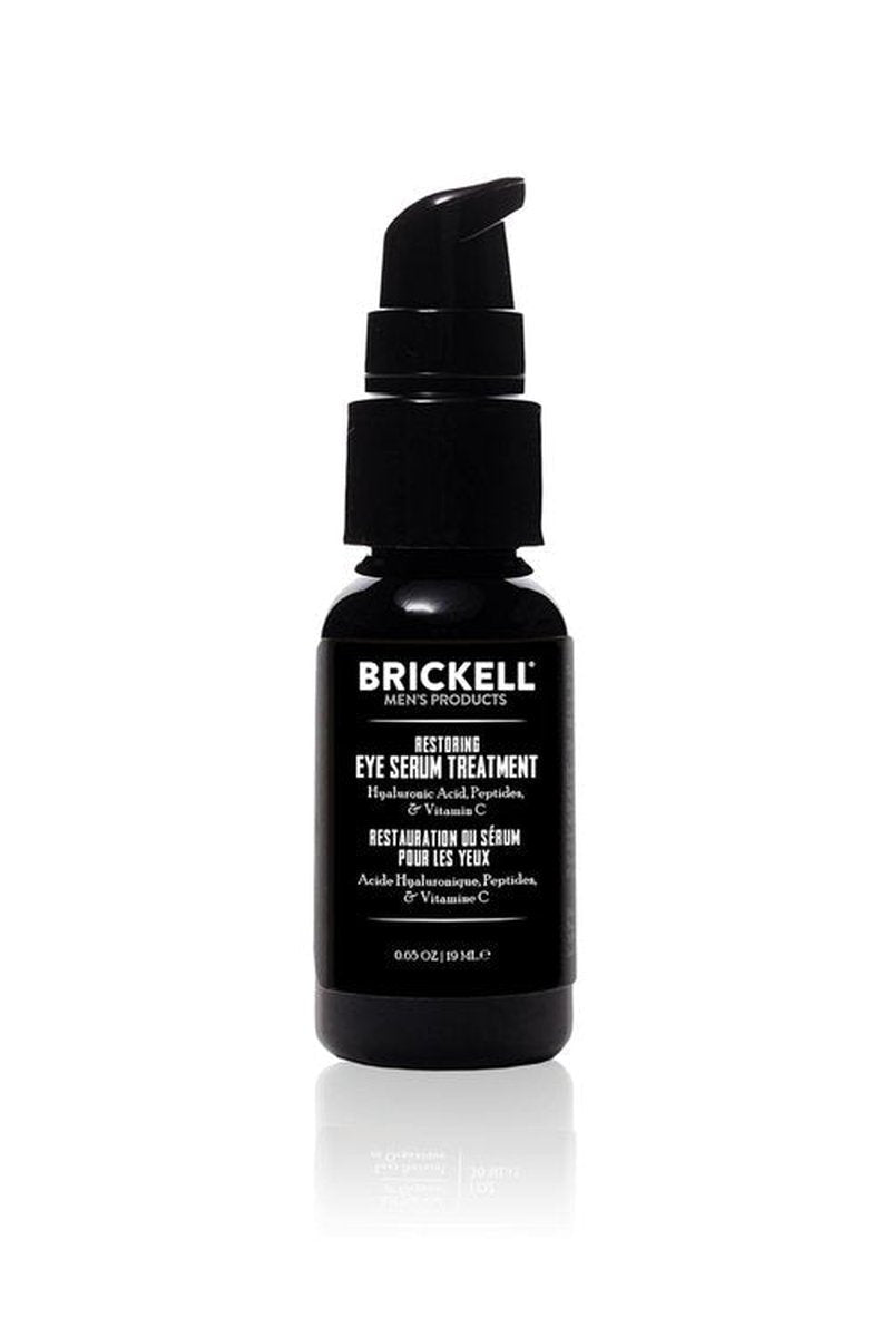 Brickell Men's Dark Circle Under Eye Treatment Serum - Natural Eye Gel to Reduce Dark Bags & Firm Wrinkles | 0.65 Oz, Unscented