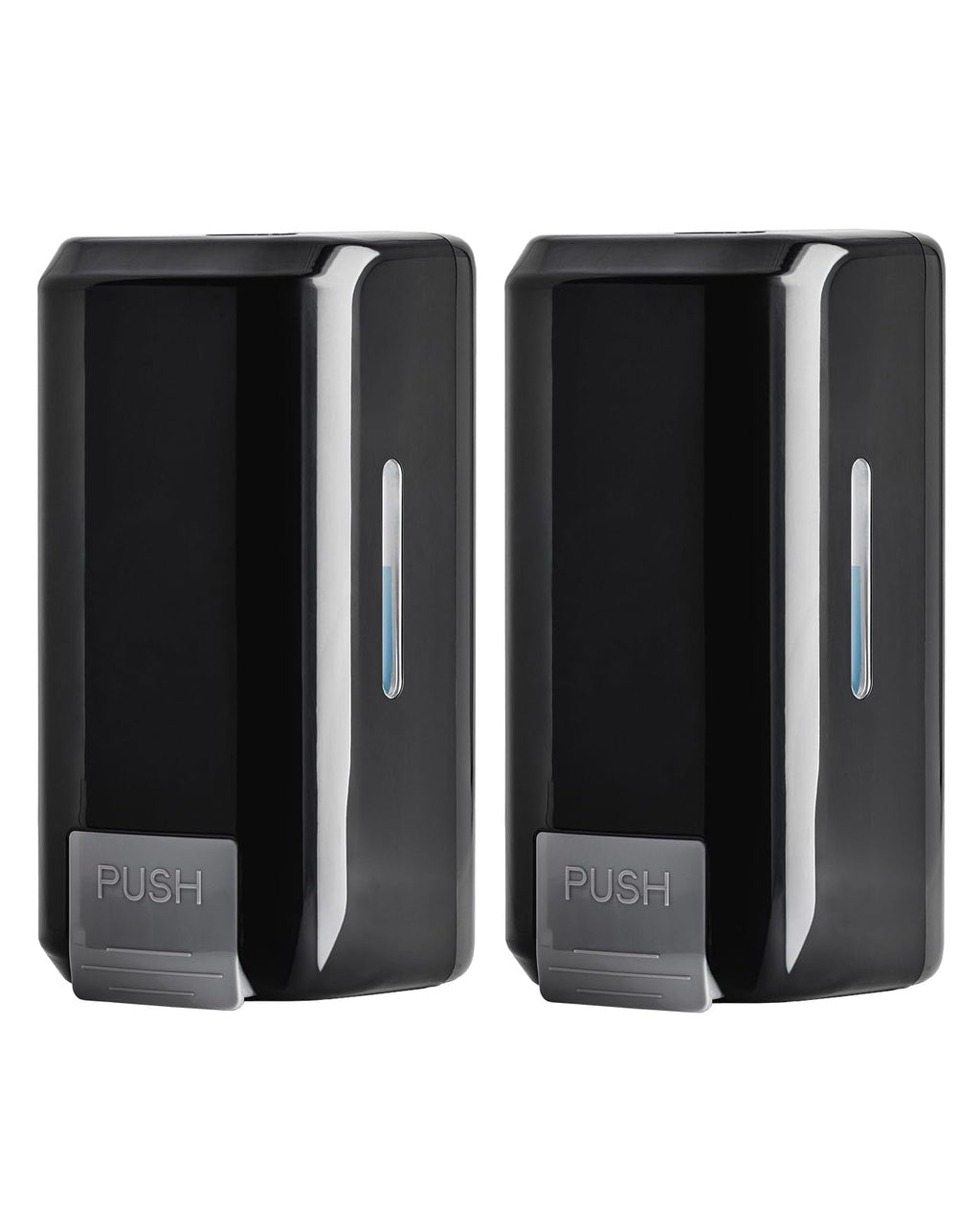 Wall Mounted Soap Dispenser with Large 34 oz. Capacity (2-Pack) - Black Commercial Hand Soap Dispensers or Hand Sanitizer Wall Mount Units That Hold 25 pct More Than Other Brands - ADA Compliant