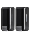 Wall Mounted Soap Dispenser with Large 34 oz. Capacity (2-Pack) - Black Commercial Hand Soap Dispensers or Hand Sanitizer Wall Mount Units That Hold 25 pct More Than Other Brands - ADA Compliant