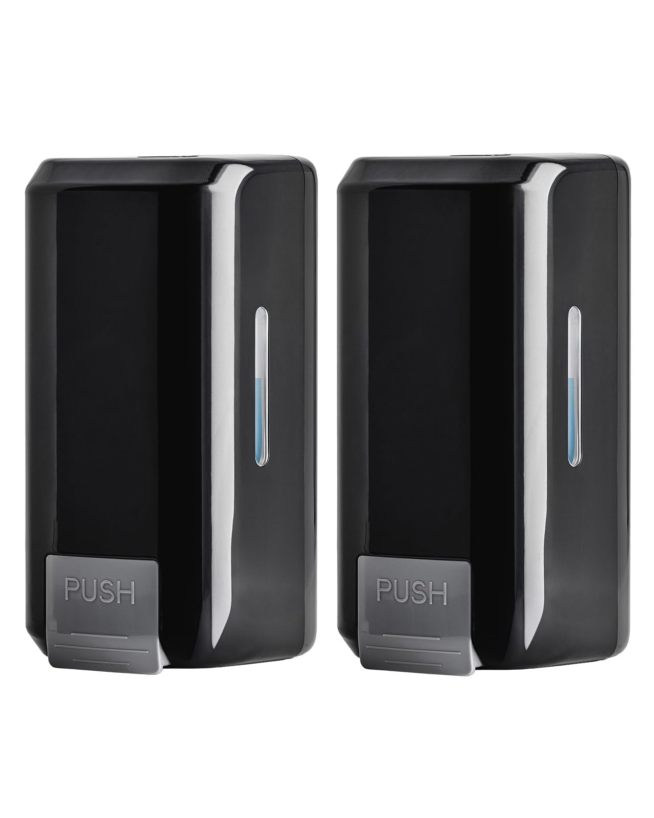 Wall Mounted Soap Dispenser with Large 34 oz. Capacity (2-Pack) - Black Commercial Hand Soap Dispensers or Hand Sanitizer Wall Mount Units That Hold 25 pct More Than Other Brands - ADA Compliant