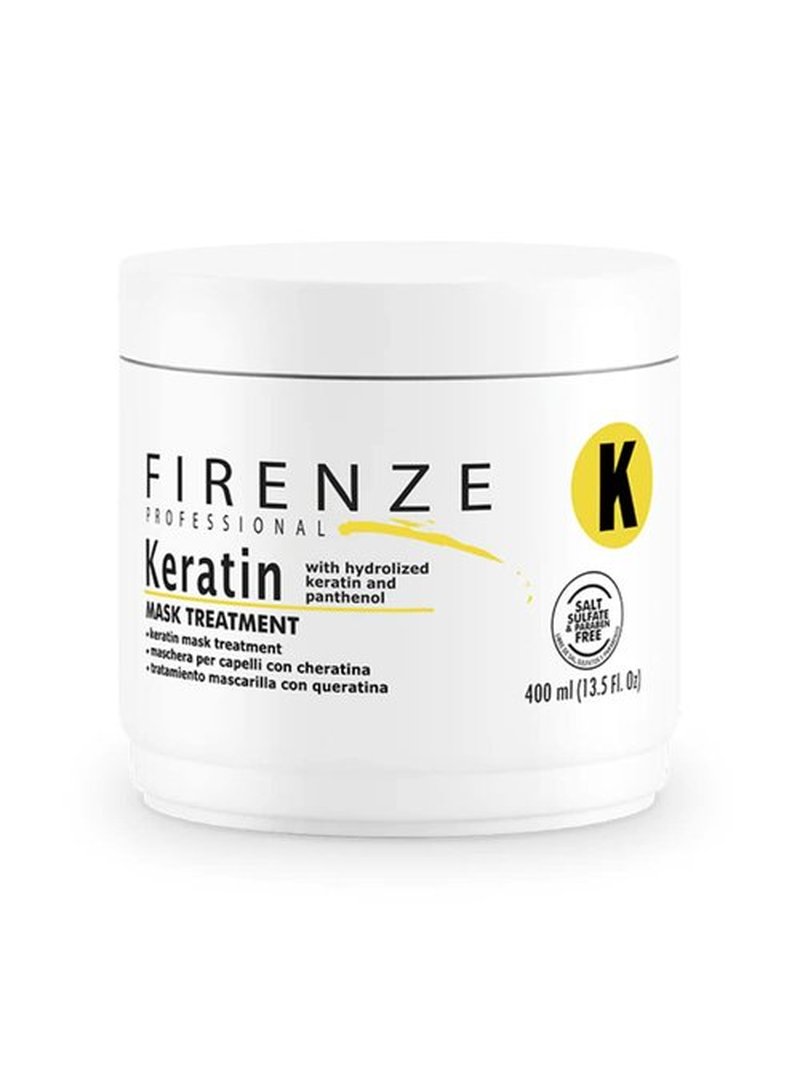 Firenze Professional Keratin Mask Hair Treatment 13.5 oz – Salt, Sulfate & Paraben Free Deep Repair & Anti-Frizz Formula for All Hair Types