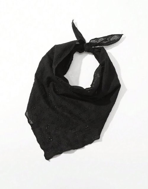 Head Scarf Headband for Women’s Hair hair - Black Bandanas for Women - Lace Hair Scarf Bandana Headband - Cute Stylish Head Kerchief Summer Accessories