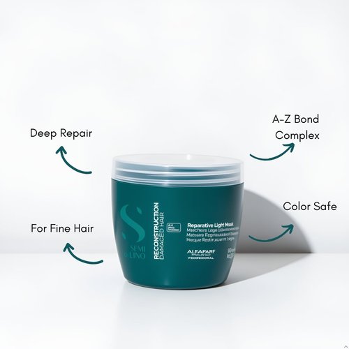 ALFAPARF MILANO Hair Mask | Semi Di Lino Reconstruction for Damaged Fine Hair - Color Safe & Vegan