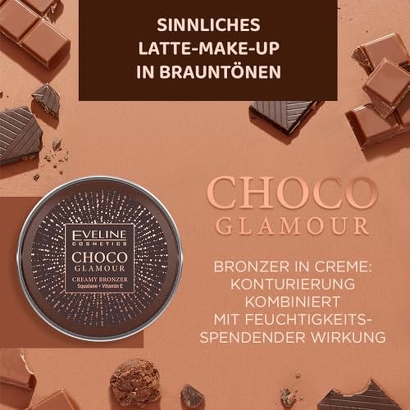 Eveline Cosmetics CHOCO GLAMOUR CREAMY BRONZER N02 20G, 0.7 Ounce (Pack of 1)