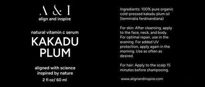 Generic Vitamin C Serum, Pure Kakadu Plum Oil 2 oz