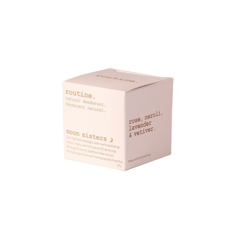 Routine Natural Deodorant - Aluminum Free Cream Formula | Moon Sisters Scented with Rose, Neroli, Lavender & Vetiver (2 Oz)