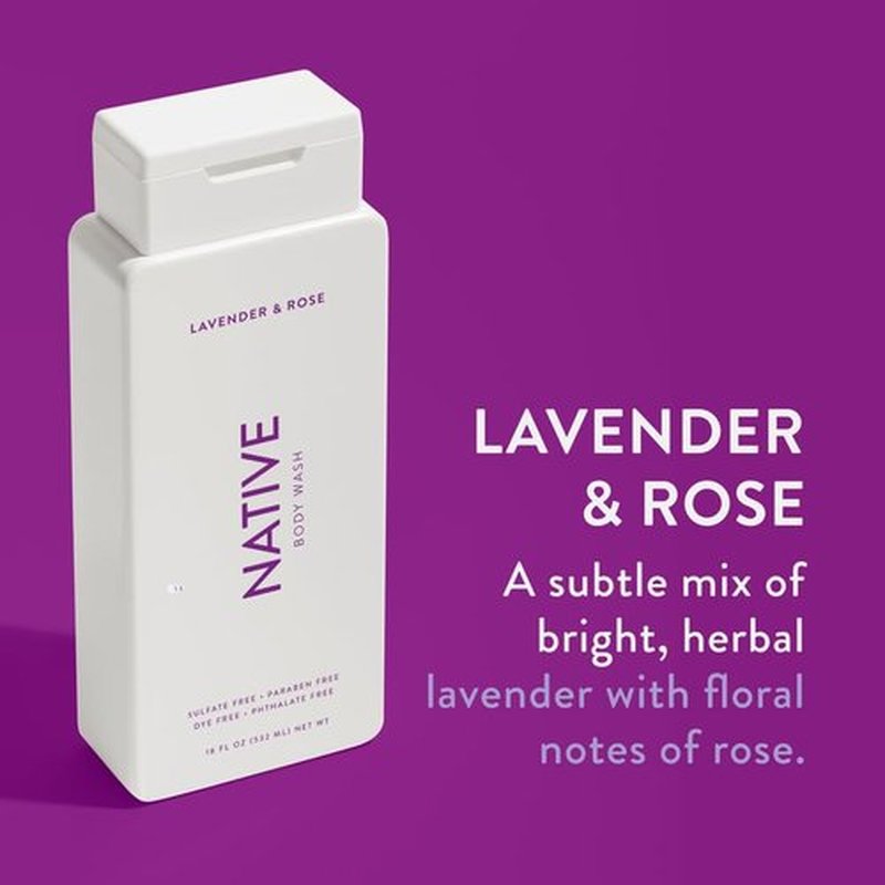 Native Body Wash - Naturally Derived Ingredients for Soft, Hydrated Skin | 18 oz | Coconut & Vanilla, Lavender Rose, Cucumber Mint (Pack of 3)