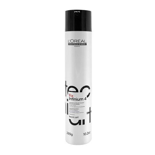 L'Oréal Professionnel Paris Infinium 4 Hairspray - Strong Hold, Natural Feel & Shine | Reduces Frizz, All Hair Types