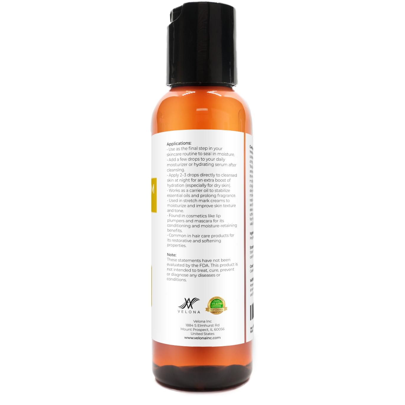 velona Meadowfoam Seed Oill 2 Fl Oz | 100% Pure and Natural Carrier Oil | Refined, Expeller Pressed | Skin, Hair, Body & Face Moisturizing | Use Today - Enjoy Results