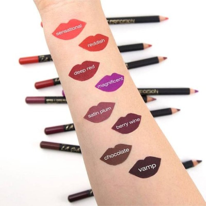 L.A. Girl Perfect Precision Lipliner - Deep Red Shade for Flawless Definition | Long-Lasting Formula