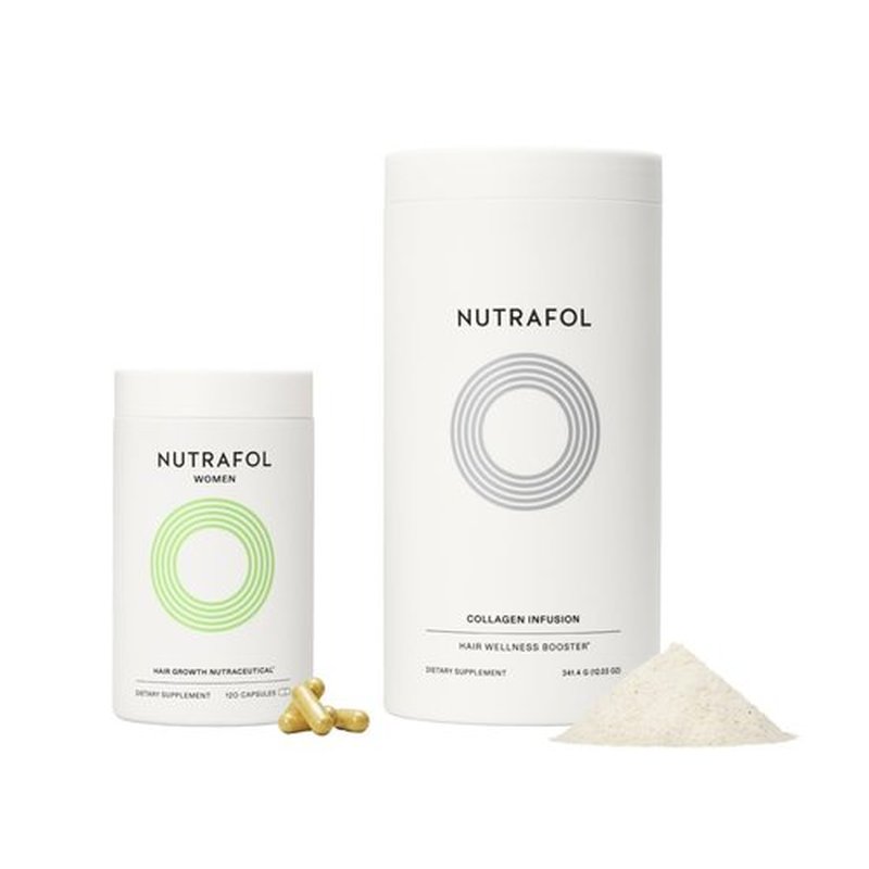 Nutrafol Women's Hair Growth Supplement - Physician-Formulated Collagen Peptides Powder | 12 oz Bottle for Thicker, Stronger Hair