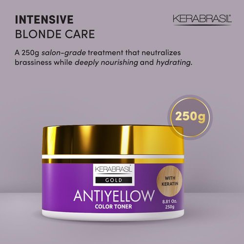 Antiyellow - Neutralizing Treatment for Brassy Tones | Enhances Cool Blonde & Hydrates Color-Treated Hair