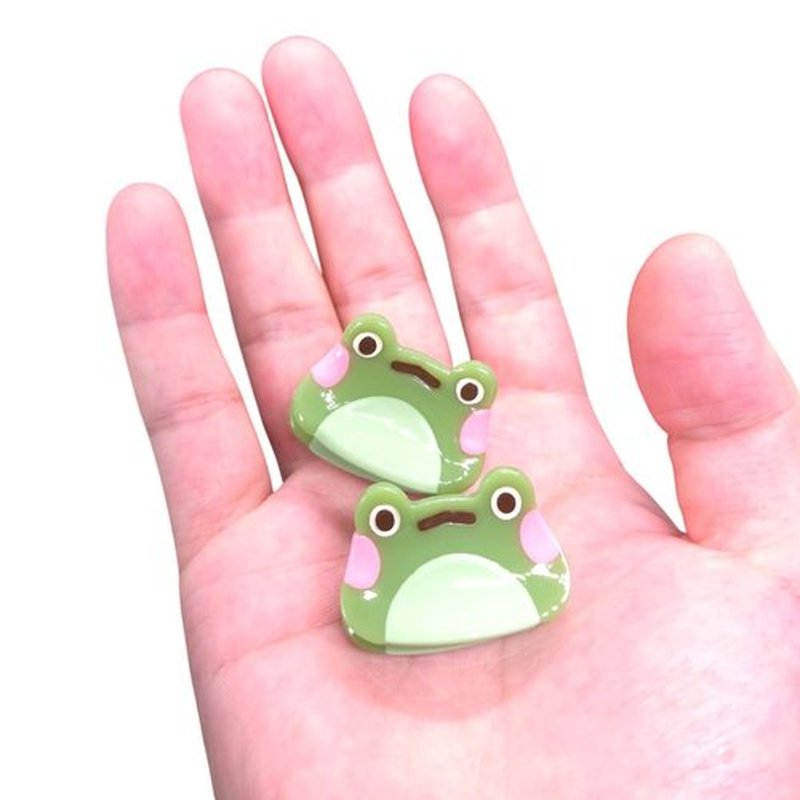 Cute Mini Frog Hair Clips,Cellulose Acetate Hair Clips,Big Claw Clips for Girl,Hair Accessories,Pack of 2