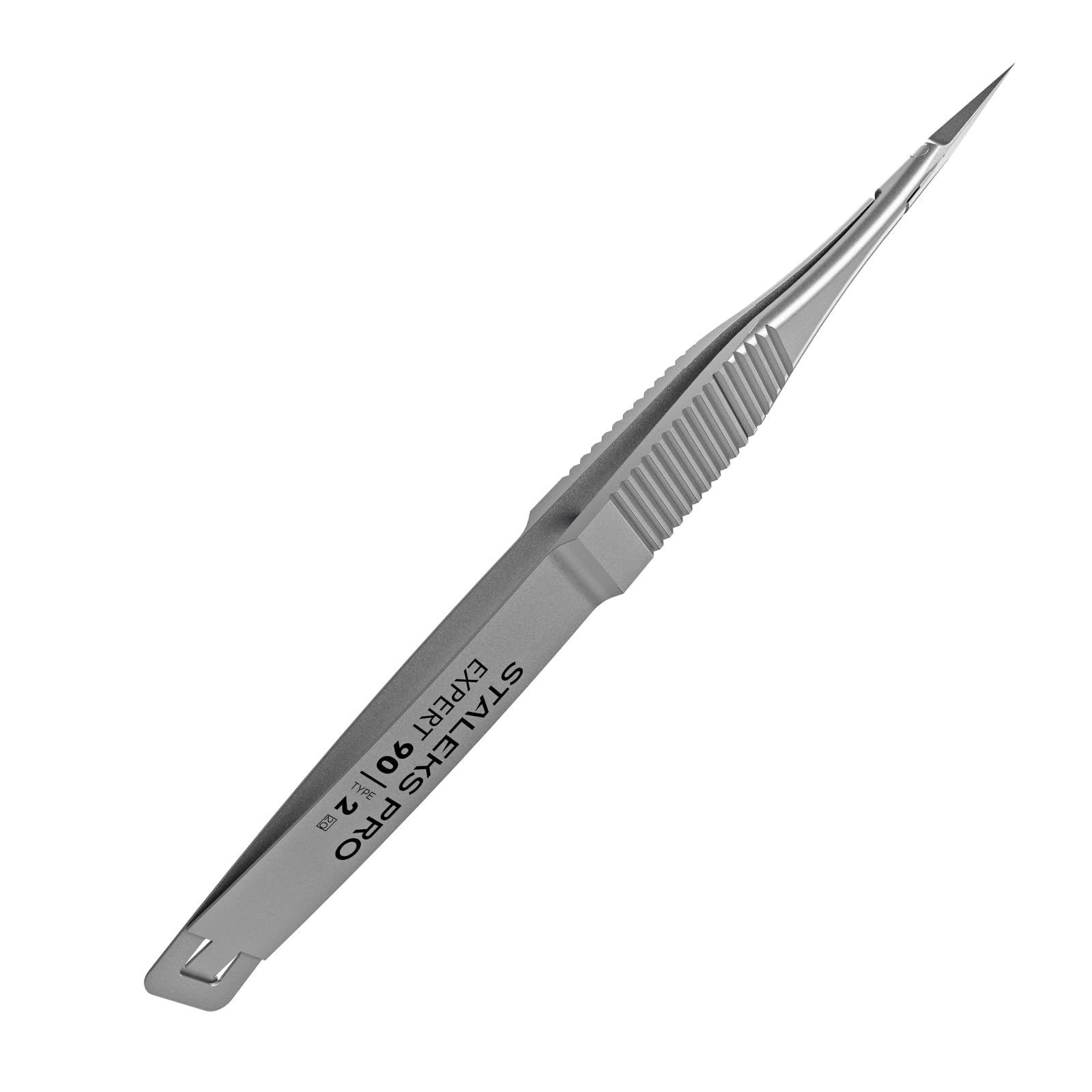 Staleks Pro EXPERT 90 Eyebrow Micro Scissors Type 2 – Straight Blades with Safe Tips – Stainless Steel – Professional Eyebrow Shaping Tool