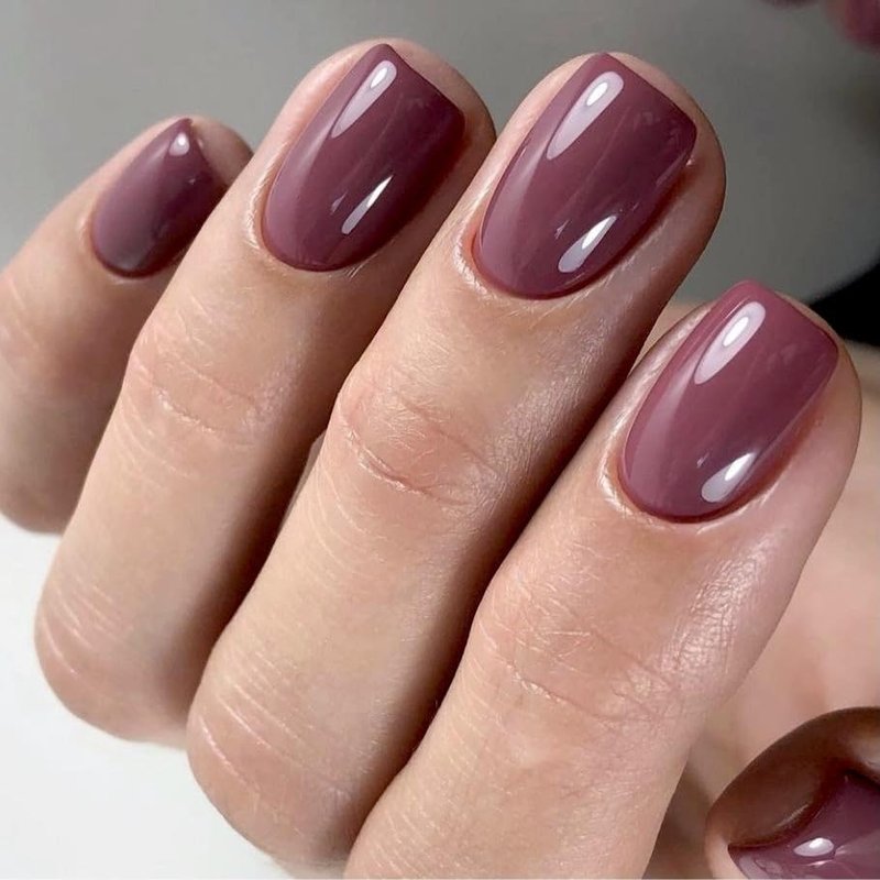 WOOYAS Press On Nails Short Bean Paste Pink Extra Short Press on Nails,Square Fake Nails with Nail Glue Reusable Natural Handmade Nails Press Ons for Women Gift