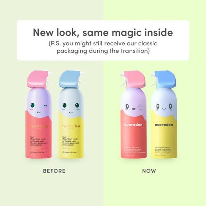 Evereden Kids Shower Essentials Set - 2-in-1 Gentle Shampoo & Conditioner + Cloud Body Wash | Vegan Skin Care for Toddlers