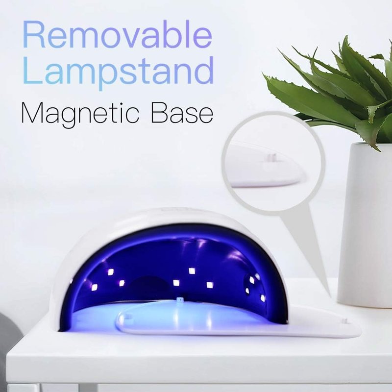 WEVILI 72W UV Nail Lamp, UV Light for Gel Nails with Smart Sensor, 3 Timer Settings & LCD Display, Portable Fast Curing Nail Dryer for Salon and Home Use (White)