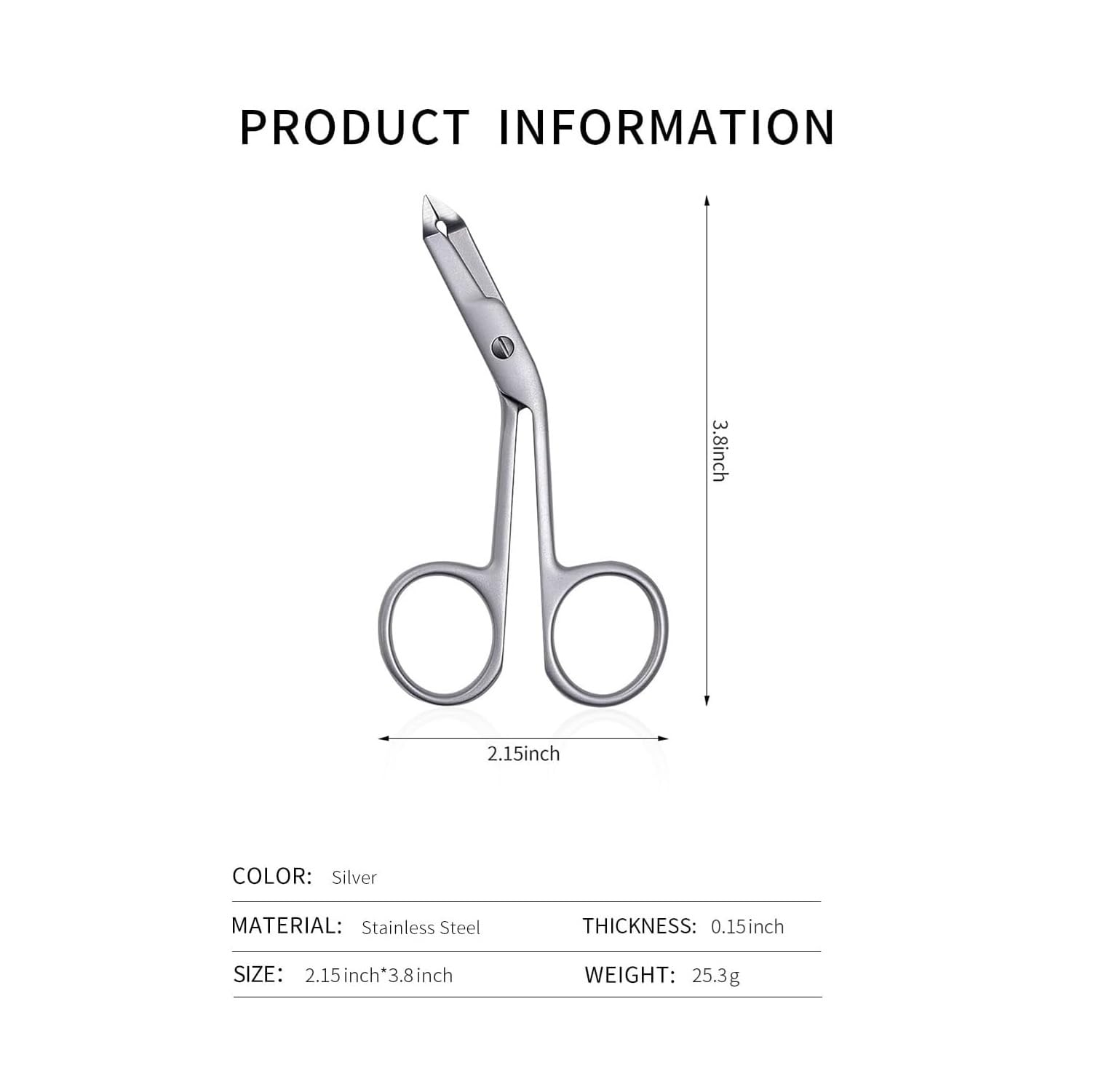 2pcs Stainless Steel Eyebrow Tweezers for Women Handle Shaped Angled Tweezers Flat Tip Hair Plucker for Eyebrow Trimming and Shaping, Face Hair Tools for Women