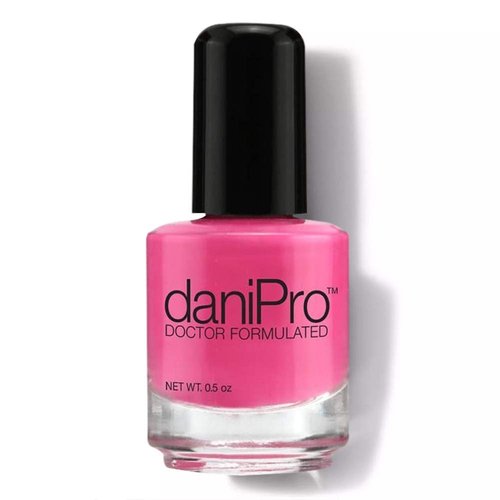 daniPro – Doctor Formulated Nail Polish - Hot Pink - Promotes Healthier, Stronger Nails - Biotin and Vitamins A & E - Toxin-Free - Super Quick Drying