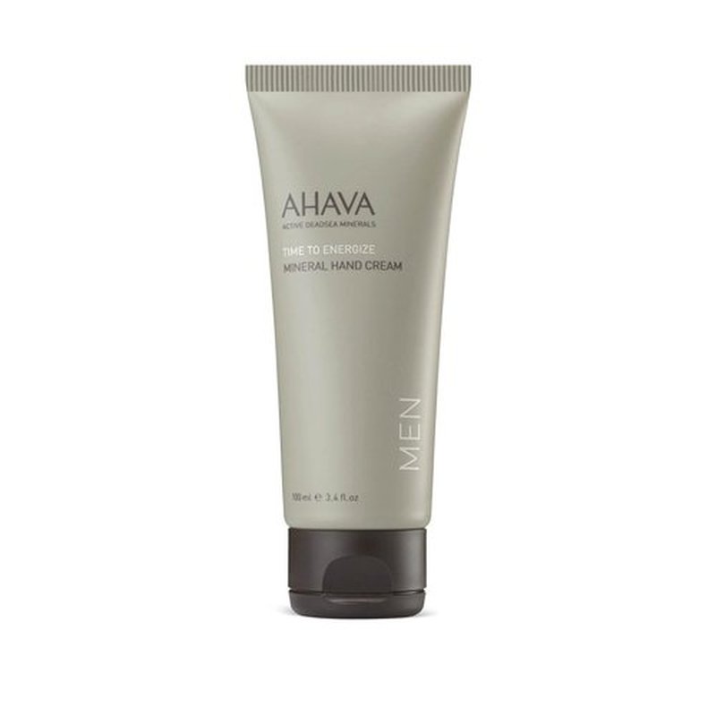 AHAVA Men's Mineral Hand Cream - Nourishing & Fast-Absorbing Formula with Ginger, Ginseng & Green Tea | 3.4 Fl. Oz