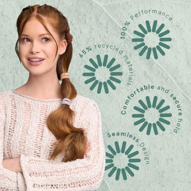 Invisibobble Mocha Brown Elastic | Gentle on Hair | Anti-Frizz | No Footprint | Stylish Hair Accessory | 5 Pieces