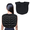 Derkerry Silicone Hair Cutting Guide Collar - Waterproof Cutting Mat for Hair Stylist - Hair Cutting Cape with Guidelines Weighted Neck Wrap for Salon Home - Black