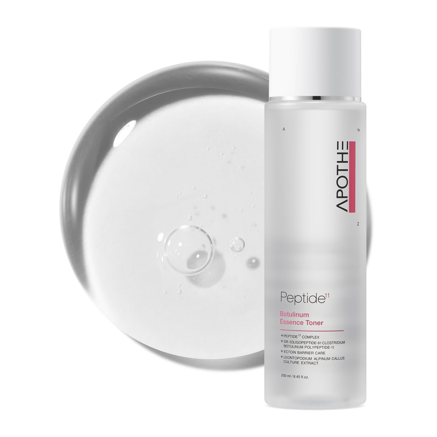 APOTHE Peptide 11 Botulinum Essence Toner 8.45 fl.oz. (250ml) - Deep Hydration, Skin Barrier Strengthening, Peptide & Edelweiss Extract for Firm & Radiant Skin
