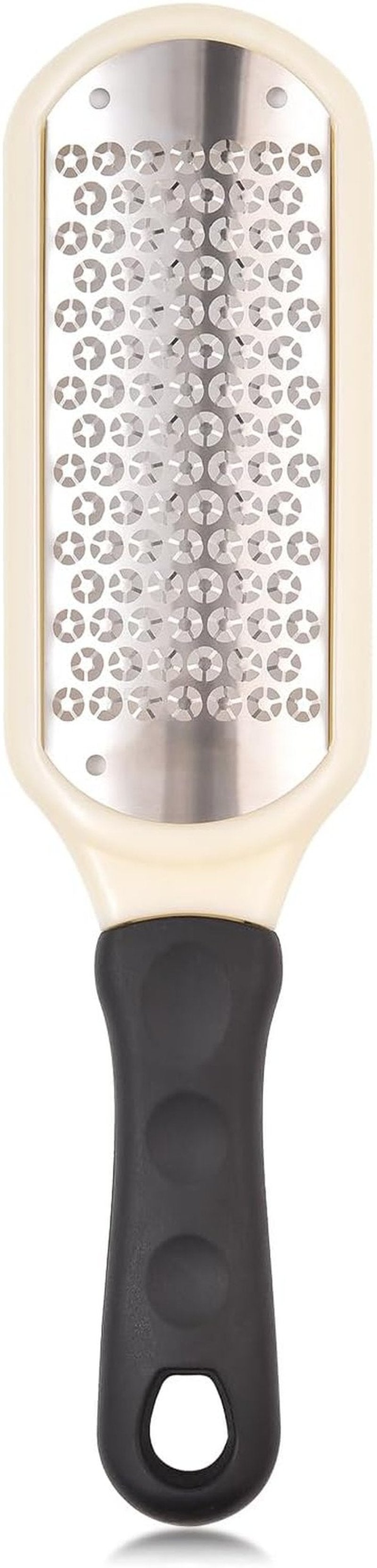 Colossal Foot File - Stainless Steel Pedicure Rasp for Effective Hard Skin Removal | White