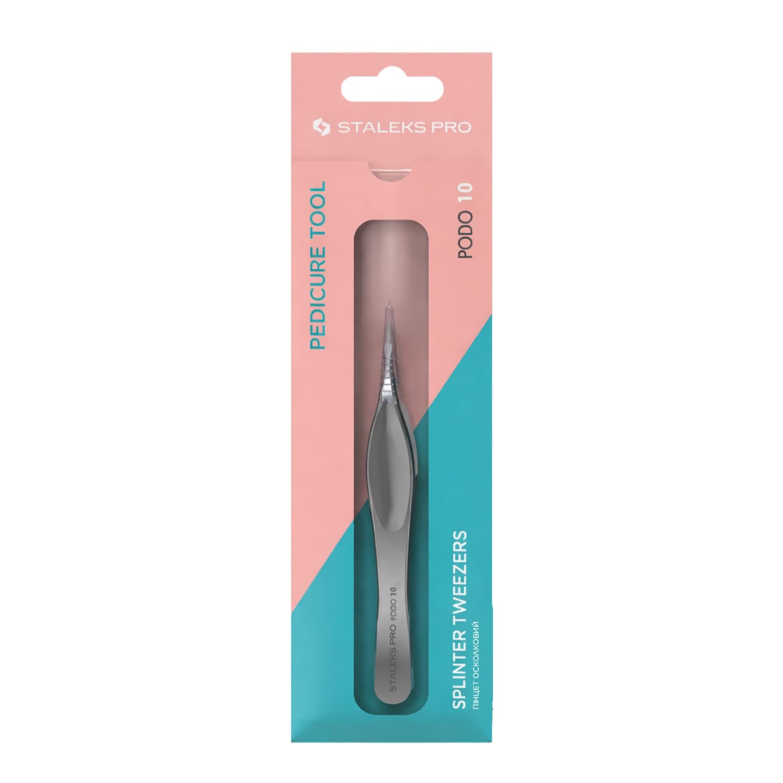Staleks PODO 10 Podology Splinter Tweezers – Long Thin Working Part – Ideal for Ingrown Nail Removal, Calluses, and Foreign Body Extraction