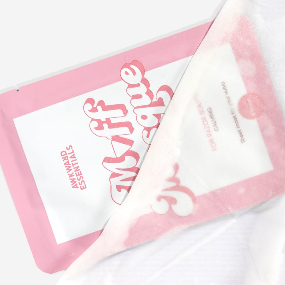 Muff Masque Moisturizing Plant-Based Vajacial Mask for Women, Hydrating Vulva Care Sheet Mask