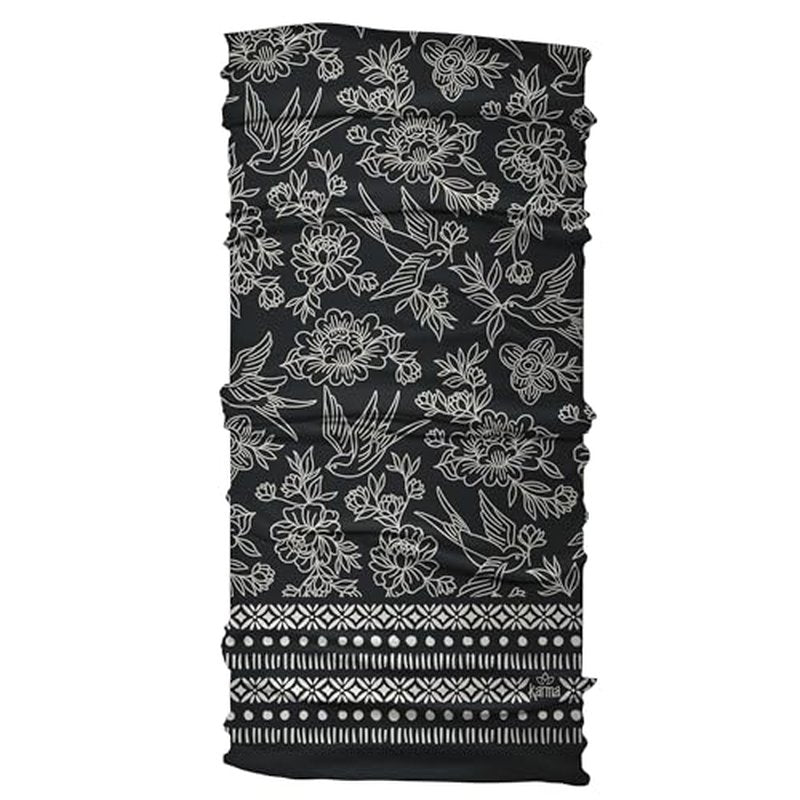 Karma Sparrow Headband for Women - Wide - Fabric Headband and Stretchy Hair Scarf - Black and White