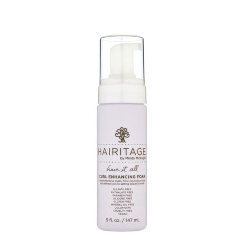 Hairitage Curl Enhancing Mousse - Frizz Control & Moisture with Quinoa + Rice Protein - 5 oz