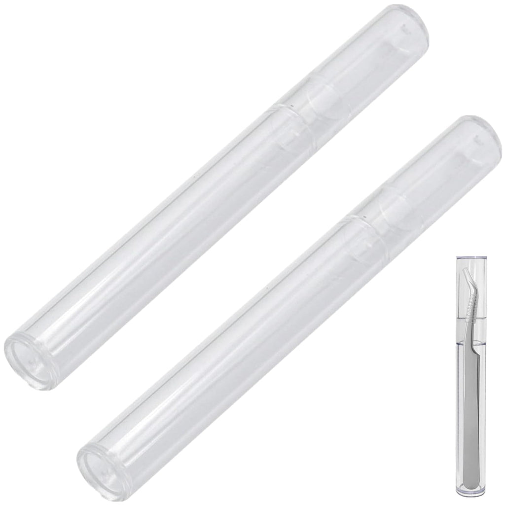 2 Packs Professional Tweezers Storage Case, Tweezers Organizer Eyelash Extension Tools Travel Small Box for Clip Manicure Tool
