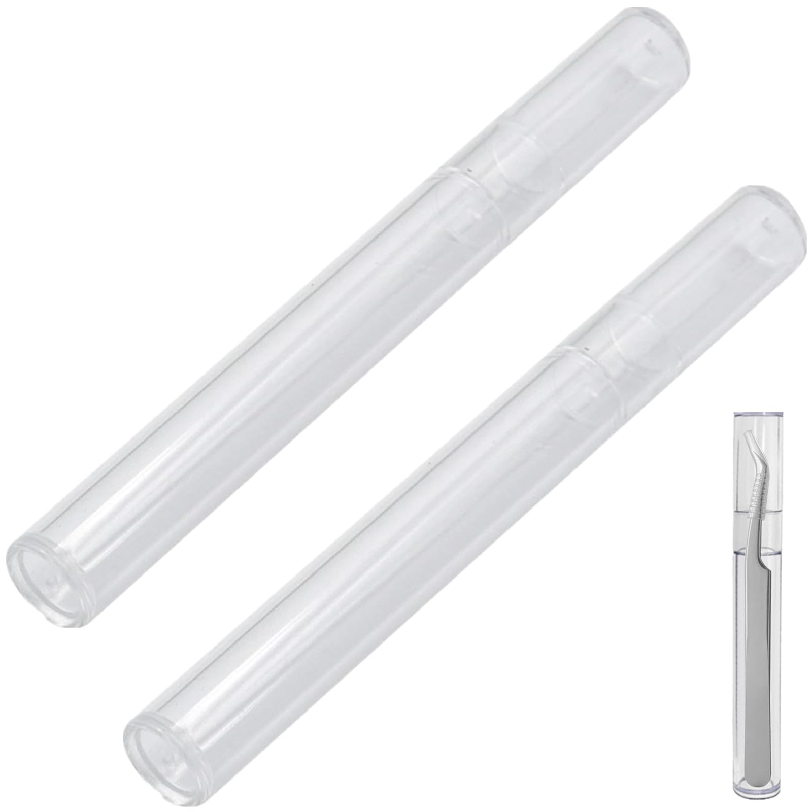 2 Packs Professional Tweezers Storage Case, Tweezers Organizer Eyelash Extension Tools Travel Small Box for Clip Manicure Tool