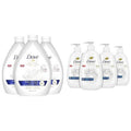 Dove Advanced Care Deep Moisture Hand Wash Pack of 3 for Soft, Smooth Skin More Moisturizers Than The Leading Ordinary Hand Soap, 34 oz and 4 Count 12 oz