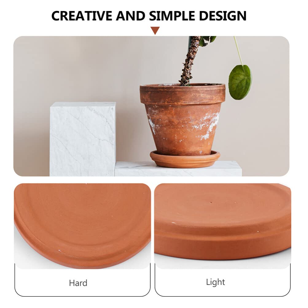 5 Pack Terracotta Plant Saucer 3 Inch, Small Clay Pot Saucers for Indoor Ourdoor Flower Pots, Round Ceramic Planter Trays for Succulents, Unglazed Drainage Drip Base for Potted Plants