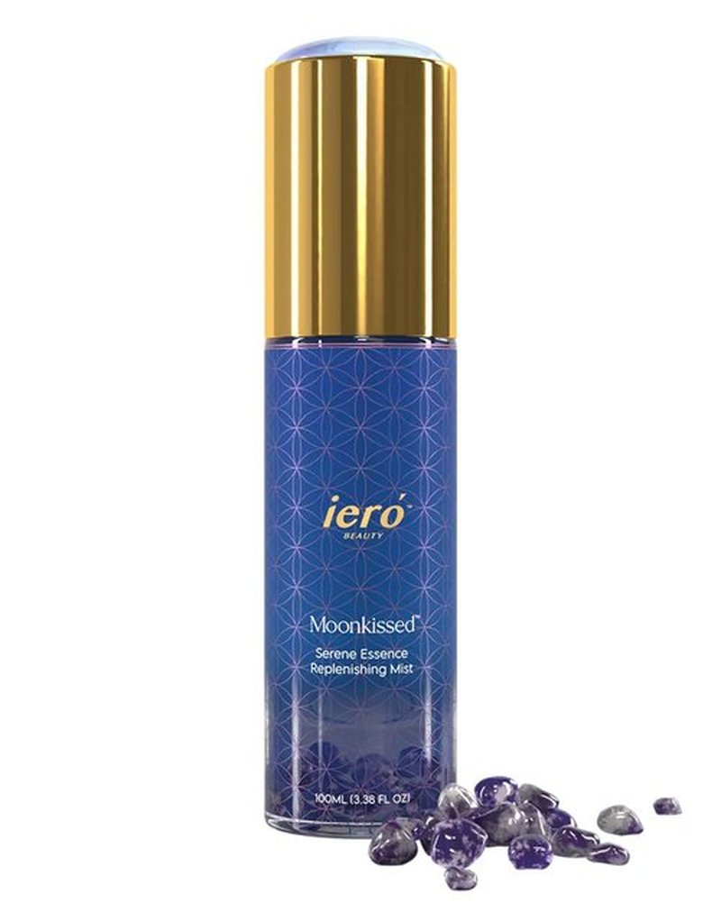 ieró Beauty Moonkissed Serene Essence Hydrating Face Mist, Lavender Chamomile Frankincense, Crystal-Infused Replenishing Facial Mist, Calming Hydrating Toner, Made in Italy — 3.38 Fl Oz
