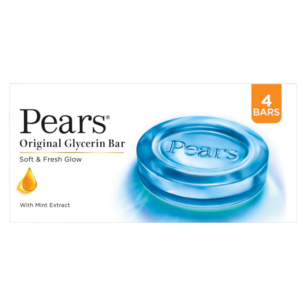 Pears Soft and Fresh Bathing Bar, 125g (Buy 3 Get 1 Free)